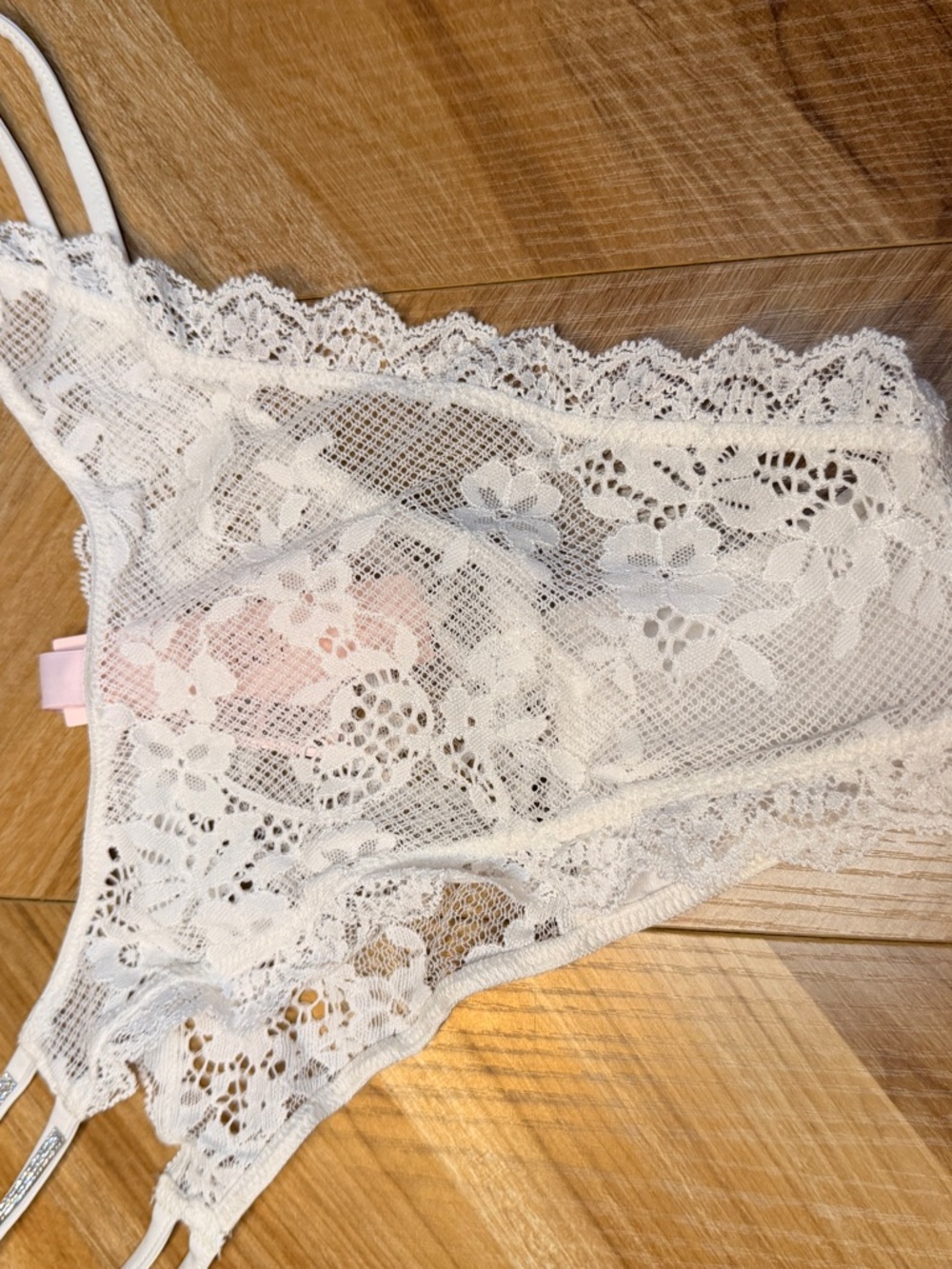 Victoria's Secret Lace Bejeweled panties in Ivory